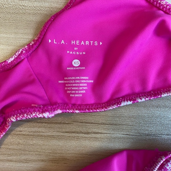 LA Hearts By PacSun Pink Snake Sienna Shine Bikini Top XS - Picture 5 of 5